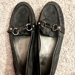 Coach black loafers